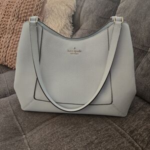 Kate Spade Pebbled Leather Shoulder Bag - Light Blue
